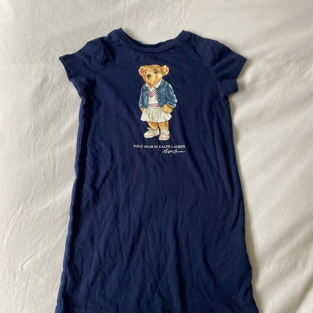 Polo Ralph Lauren Bear Graphic Short Sleeve Dress